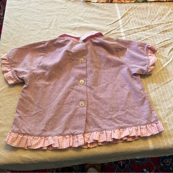 Dolci Momenti Gingham and Floral Top Size 2T - Picture 2 of 5